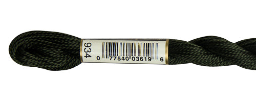 DMC Pearl Cotton Skeins Size 5 / 934 Black Avocado Green