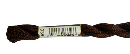 DMC Pearl Cotton Skeins Size 5 / 938 Ultra DK Coffee Brown