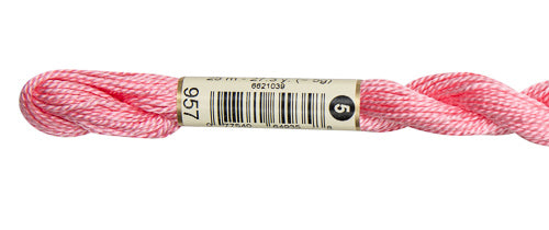 DMC Pearl Cotton Skeins Size 5 / 957 Pale Geranium