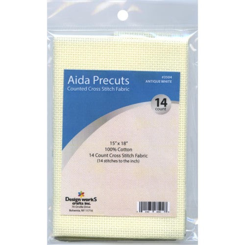 Design Works Gold Quality Aida Counted Cross Stitch Fabric, 14 count