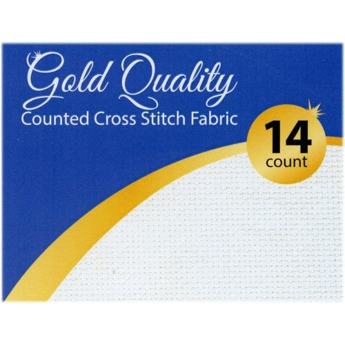 Design Works Gold Quality Aida Counted Cross Stitch Fabric - 14 count