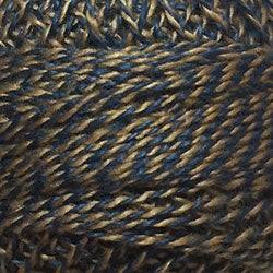 Valdani Variegated Pearl Cotton Ball Size 12 - 109yd / PT14 Twisted Blue & Gold