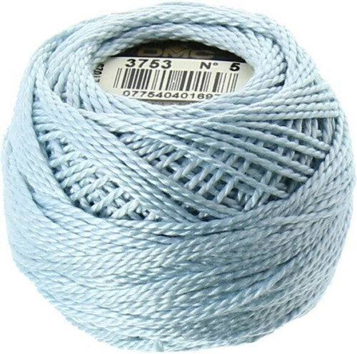 DMC Pearl Cotton Balls Article 116 Size 5 / 3753 Ultra V LT Antique Blue