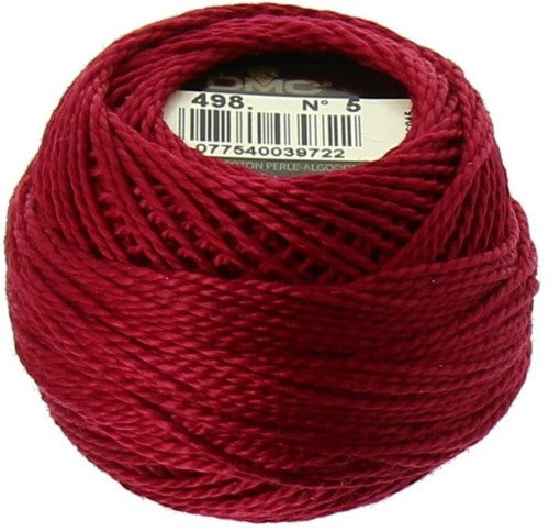 DMC Pearl Cotton Balls Article 116 Size 5 / 498 Dark Red
