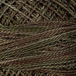 Valdani Variegated Pearl Cotton Ball Size 5 - 46yd / O518 Dusty Leaves