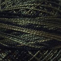 Valdani Variegated Pearl Cotton Ball Size 12 - 109yd / O540 Black Olives