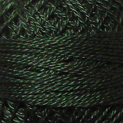 Valdani Solid Pearl Cotton Ball Size 12 - 109yd / 41 Deep Forest Green