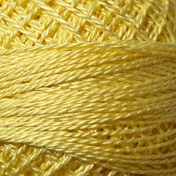 Valdani Solid Pearl Cotton Ball Size 5 - 46yd / 10 Lemon