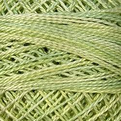Valdani Variegated Pearl Cotton Ball Size 12 - 109yd / O543 Lime Sherbet