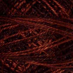 Valdani Variegated Pearl Cotton Ball Size 12 - 109yd / O547 Burnt Chocolate