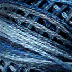 Valdani Variegated 3 Strand Ball Cotton Floss - 30yd / M46 Denim Light