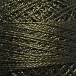 Valdani Solid Pearl Cotton Ball Size 5 - 46yd / 195 Golden Olive