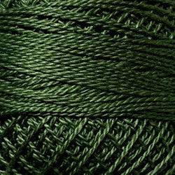 Valdani Solid Pearl Cotton Ball Size 8 - 73yd / 823 Olive Green Dark