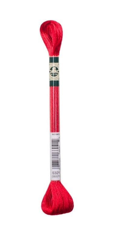 DMC Satin Floss / S321 Bright Red