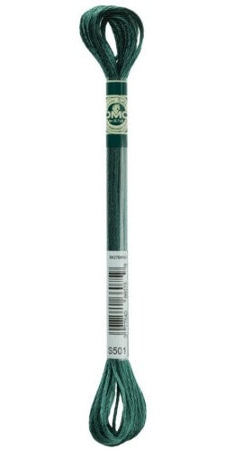DMC Satin Floss / S501 Dark Blue Green