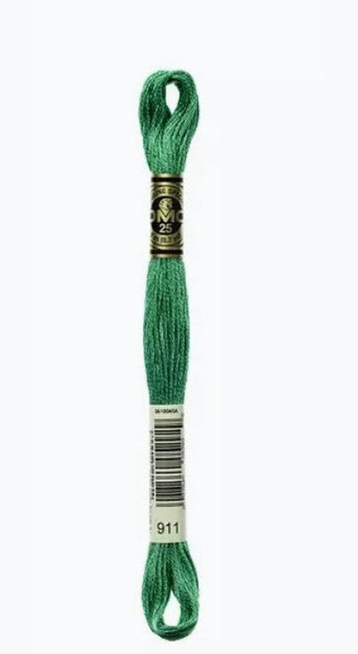 DMC 6 Strand Cotton Embroidery Floss / 911 MD Emerald Green