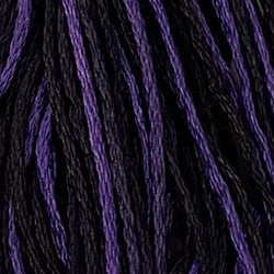Valdani Variegated 6 Ply Skeins / M92 Black and Indigo