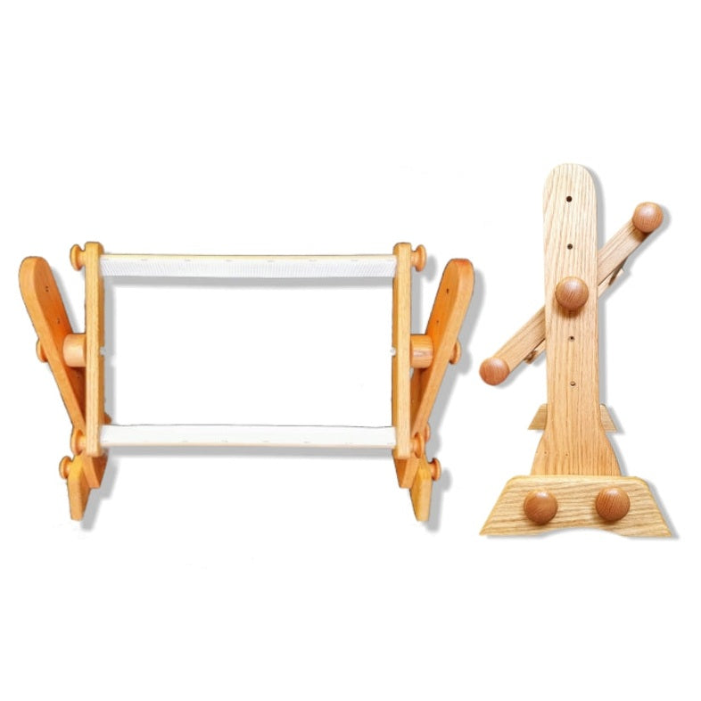 Tomorrow's Treasures E-Z Stitch Adjustable Oak Lap & Tabletop Frame - Webbing Version
