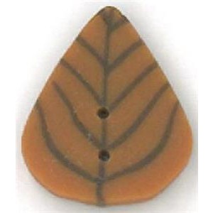 Small Butterscotch Leaf Button