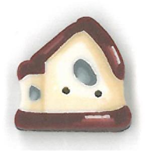 Small Red Roof Birdhouse Button