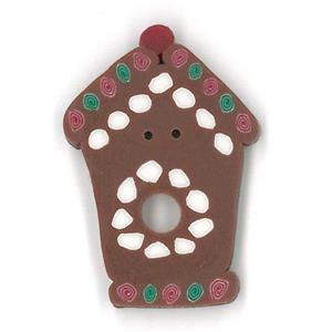 Gingerbread Birdhouse Button