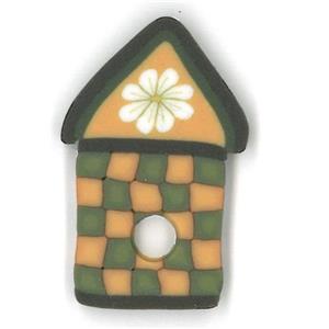 Daisy Birdhouse Button