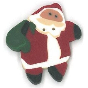 Leaping Santa Button