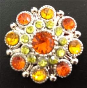 Orange Gold Jewel Needle Minder