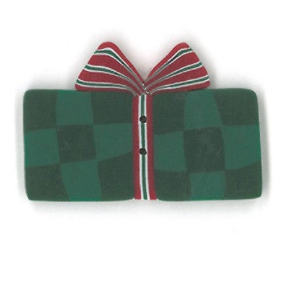 Large Green Gift Button