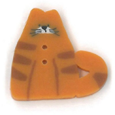 Small Orange Cat Button