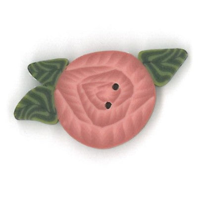 Small Rose Colored Rose Button