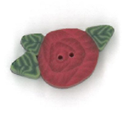 Tiny Red Rose Button