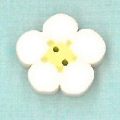 Small White Flower Button