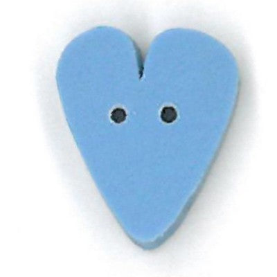 Small Baby Blue Heart Button