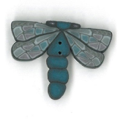 Large Blue Dragonfly Button