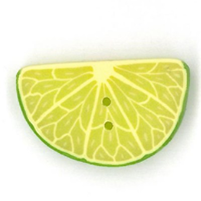 Half Lime Slice Button