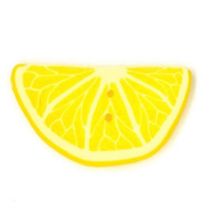 Half Lemon Slice Button