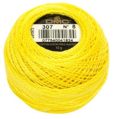 DMC Pearl Cotton Balls Article 116 Size 8 / 307 Lemon