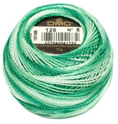 DMC Pearl Cotton Balls Article 116 Size 8 / 125 Variegated Seafoam Green