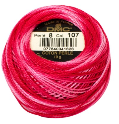 DMC Pearl Cotton Balls Article 116 Size 8 / 107 Variegated Magenta