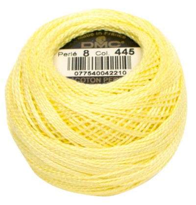 DMC Pearl Cotton Balls Article 116 Size 8 / 445 LT Lemon