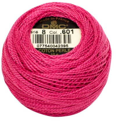 DMC Pearl Cotton Balls Article 116 Size 8 / 601 DK Cranberry