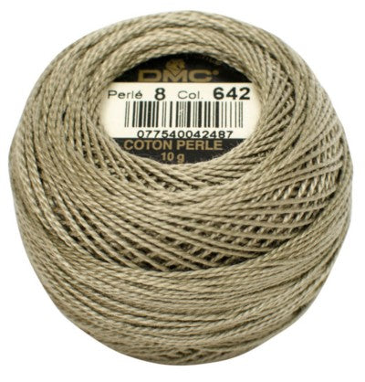 DMC Pearl Cotton Balls Article 116 Size 8 / 642 DK Beige Gray