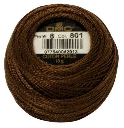 DMC Pearl Cotton Balls Article 116 Size 8 / 801 DK Coffee Brown