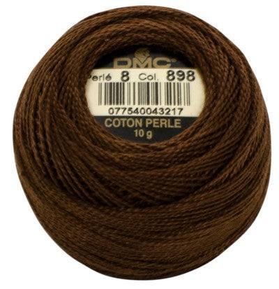 DMC Pearl Cotton Balls Article 116 Size 8 / 898 V DK Coffee Brown