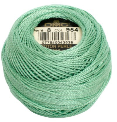 DMC Pearl Cotton Balls Article 116 Size 8 / 954 Nile Green