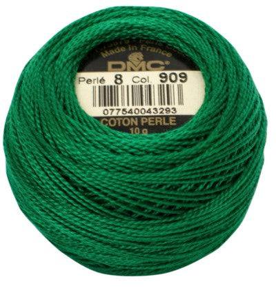 DMC Pearl Cotton Balls Article 116 Size 8 / 909 V DK Emerald Green