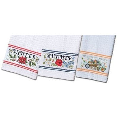 Nancy Kitchen Towels - with 14ct stitching area