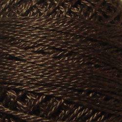 Valdani Solid Pearl Cotton Ball Size 5 - 46yd / 173 Rich Brown Dark