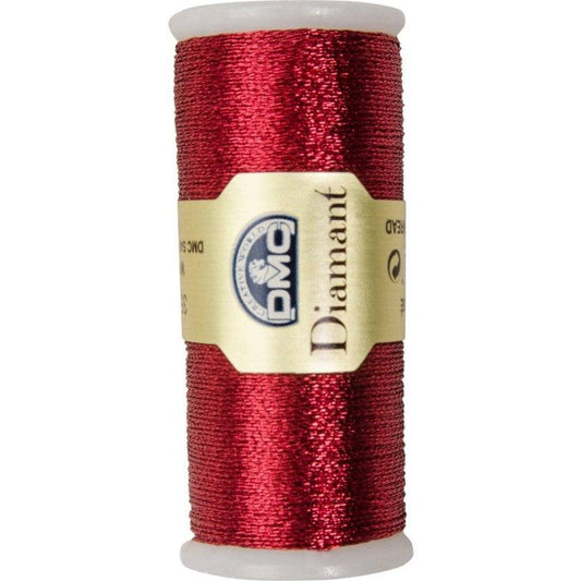 DMC Diamant Metallic Thread 38.2yd / D321 Red Ruby